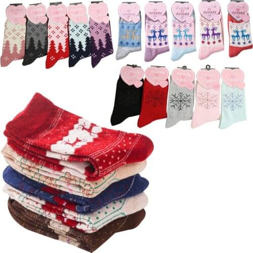 5 Pair Sock Autumn Winter Wool Socks Small fresh Thickened Warm Comfortable Woman Rabbit Fashion In The Tube Female Socks Cotton