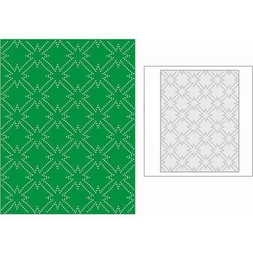 New 2021 Spotted Star Line Panel Metal Cutting Dies for DIY Scrapbooking and Card Making Background Embossing Craft No Stamps