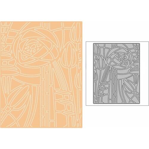 New Spotted Flower Bud Stem Background Plate Craft Embossing Mold 2021 Metal Cutting Dies for DIY Scrapbooking Album Card Making