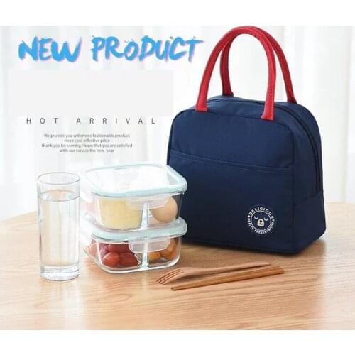 Cloudsweet New Fresh Insulated Lunch Boxes Cold Portable Convenient Lunch Bag Outdoor Picnic Thermal Oxford Waterproof Beam Bags