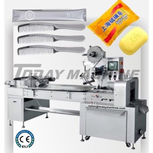 Style Rotary Chocolate Bar Protein Cookies Automatic Flow Packing Machine