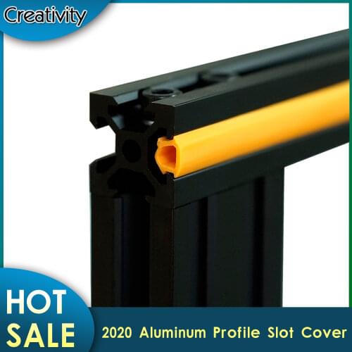 2 Meter 6mm Flat Seal 2020 Aluminum Profile Slot Cover Panel Holder Blue/Orange For CNC Ender 3/ CR10 Machine DIY Parts