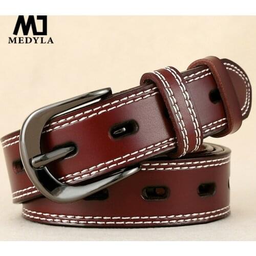 MEDYLA Women Genuine Leather Belt For Female Strap Casual All-match Ladies Adjustable Belts Designer High Quality Brand