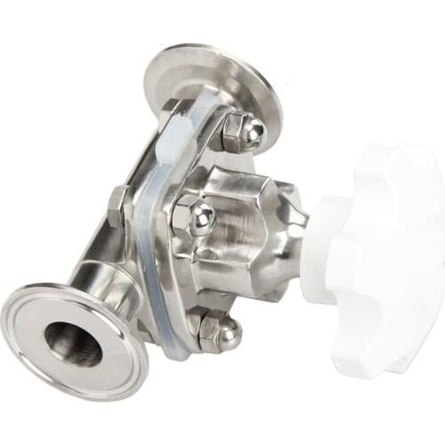 19mm 25mm 32mm 38mm 316 Stainless Steel Sanitary Diaphragm Valve Fit 1.5" Tri Clamp