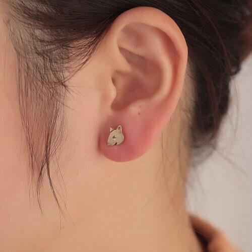 Squirrel Ear Jacket Dangle Earrings Statement Double Sided Animal Earrings Piercing Jewelry Gifts for Her