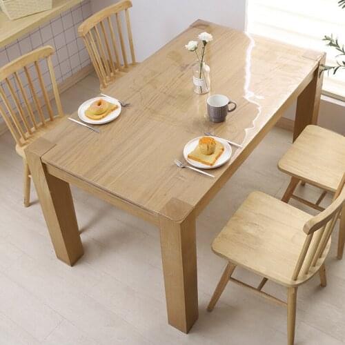 Upgraded Soft Glass Table cloth Tablecloth Waterproof Rectangular Table Cover Pad Placemats Soft Glass Crystal Board Textile Dec