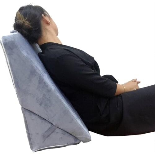 Wedge Pillow Bed Incline Cushion for Sleeping Side Body Positioner Bed Support Pillow Memory Soft Foam for Back Triangle Legs Ba