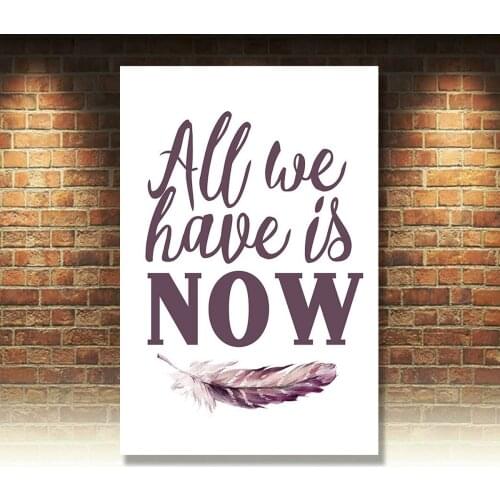 ALL WE HAVE IS NOW Quote SIGN METAL PLAQUE Shabby Vintage Art Print Decor