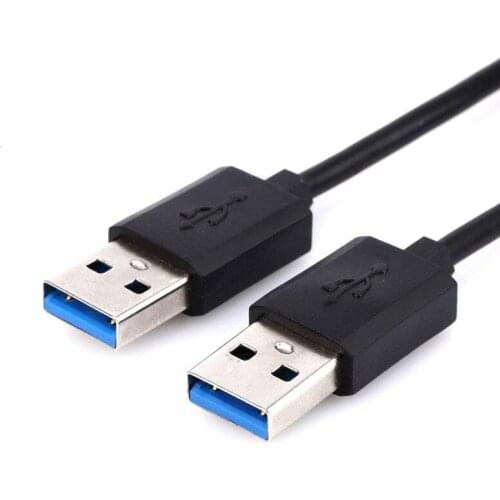 Black USB 2.0 Male To Male M/M Extension Connector Adapter Cable Cord Wire