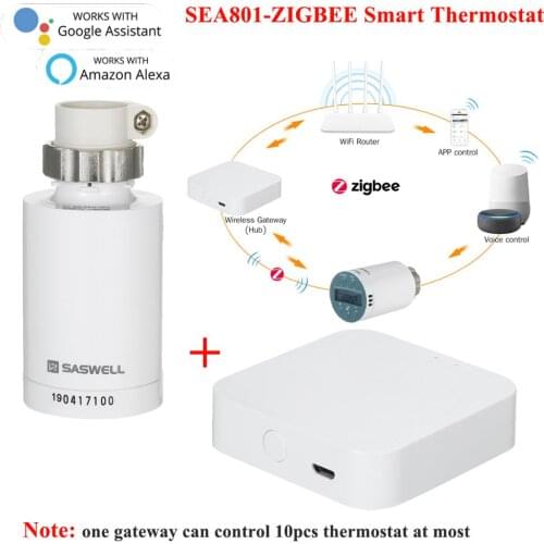 SEA801-ZIGBEE Tuya Thermostat Controller Heating Accurate TRV Smart Termostato Radiator Valve Programmable Remote Controller