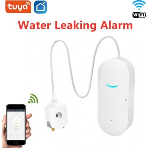 Tuya Wifi Leak Alarm Water Flood Detector Smart Home Alarm Overflow And Full Water Detector Sensor Remote Alarm Home Security