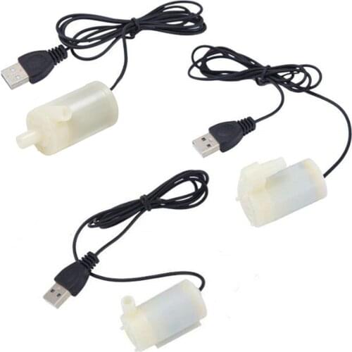 USB Micro Submersible and Amphibious DC Motor Pump MINI Water Pump DC 3V/4.5V 80L/H-100L/H Large Flow Low Noise For DIY Kit