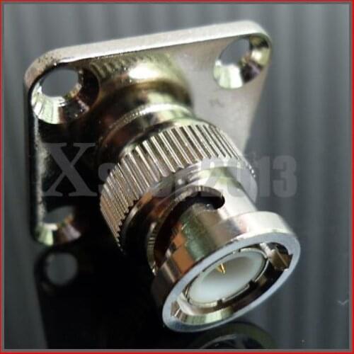 10 pcs RF Coaxial Connector BNC male 4-hole panel mount