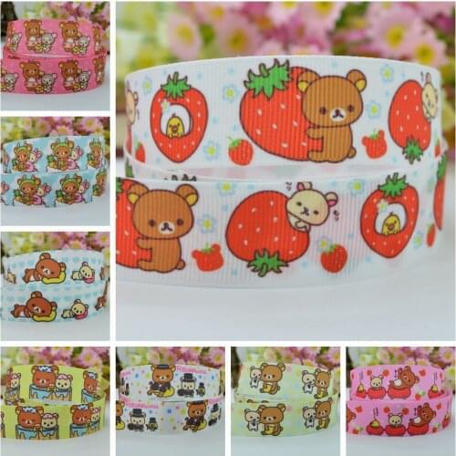 10 Yards 22mm 7/8" Japan cute cartoon Printed grosgrain ribbon hair bow Headwear DIY hair accessories retail B0929