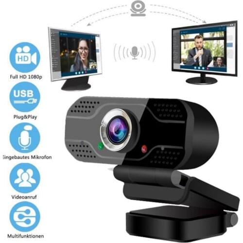 1080P HD Computer Camera Webcam With Cover Noise Reduction Microphone Cameras For Live Broadcast Video Calling Conference Work