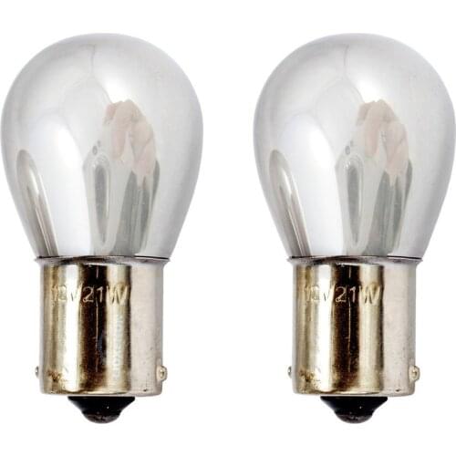 2pcs Chrome Silver Amber Rear Indicator Bulbs 581 1156 PY21W Turn Signal Tail Brake Light 12V Parking Light Bulbs Top Sale