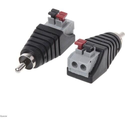 5 Pcs RCA Loudspeaker Cable Jack Cable Plug Male Plug Connector LED TV Adapter Damom