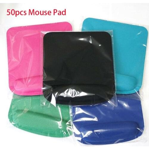 50PCS Mouse Pad With Wrist Rest For Laptop Mat Anti-Slip Gel Wrist Support Wristband Mouse Mat Pad 21*230CM