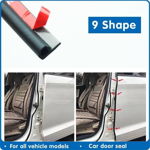 9 Type Car Rubber Seal Sound Insulation Adhesive Car Door Sealing Strip Weatherstrip Edge For Car Insulation Seals Trim Noise