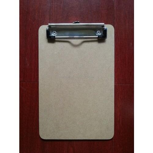 A5 MDF clipboard writing pad Wooden file clip board menu clipboard with plate clip office supplies