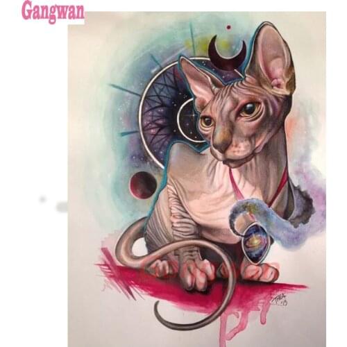 Sphynx cat pattern 5d diamond embroidery square/round stone diamond painting cross stitch mosaic diamond picture home decoration