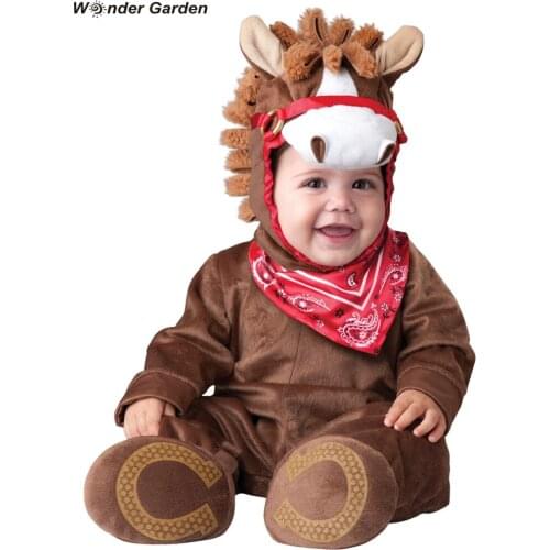 Wonder Garden Infant Toddlers Baby Girls Brown Horse Animal Halloween Purim Holiday Costume