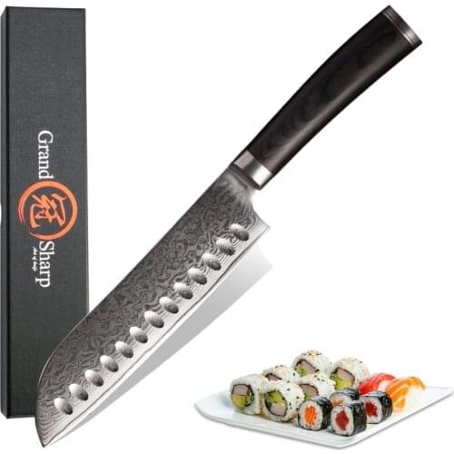 Damascus Kitchen Knife vg10 Japanese Damascus Steel Santoku Knife Professional Kitchen Knives Chefs Cooking Tools Gift BOX NEW