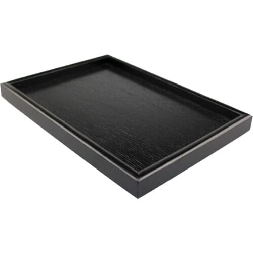 Wood Vintage Japanese Wood Serving Tray SPA Tea Food Dinner Black Dish Plate Tea Trays Teaware