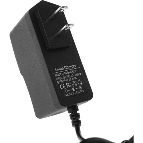 EU/US EU/US Plug 12.6V 1A Lithium Battery Charger 18650/Polymer Battery Pack 100-240V 5.5MM x 2.1MM Charger With Wire Lead DC