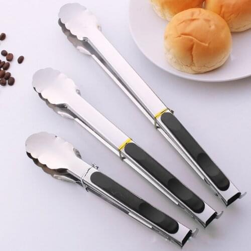 Kitchen Tools Stainless Steel Anti-scalding Bread Food Clip Barbecue Tongs BBQ Grilling Bbq Tools Kitchen Grill Accessories