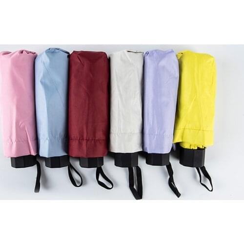 Small Fashion Folding Umbrella Rain Women Gift Men Mini Pocket Parasol Girls