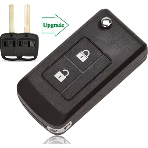 Bilchave Modified 2 Buttons Remote Car Key Fob For Nissan Bluebird Qashqai Elgrand X-TRAIL Navara Micra Key Case Replacement