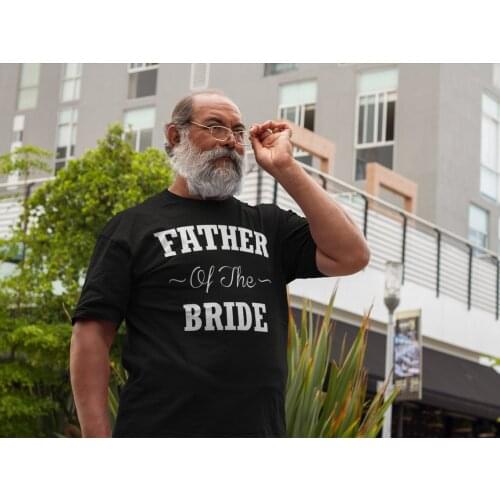 Father of The Bride T-shirt Mens Short Sleeve Tees Wedding Party T Shirt for Father Round Neck Harajuku Fashion Tops Clothing