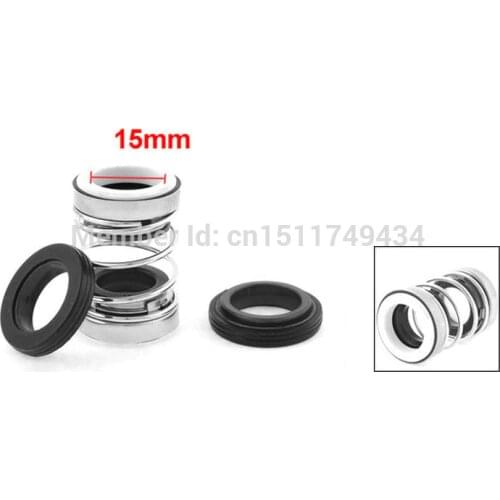 Pumps Rubber Bellows Ceramic Rotary Ring Mechanical Shaft Seal 15mm 2pcs