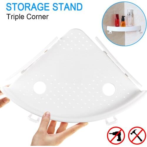 Wall Bathroom Shelf Corner Shelf Snap Up Caddy Shower Storage Qrganizer Wall Holder Shampoo Holder Shelves Bathroom Accersories