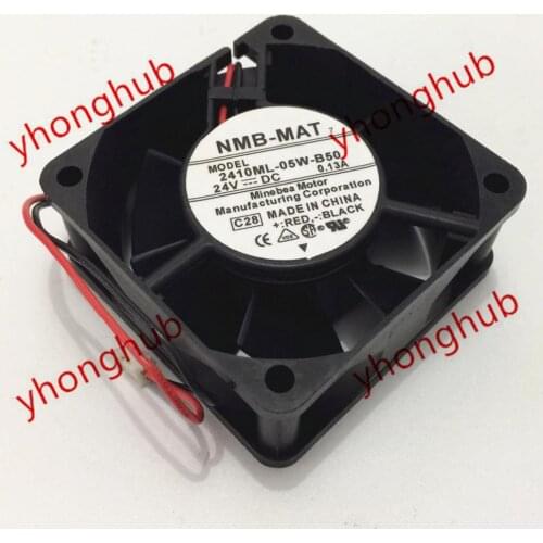 NMB-MAT 2410ML-05W-B50 C28 DC 24V 0.13A 60x60x25mm Server Cooling Fan