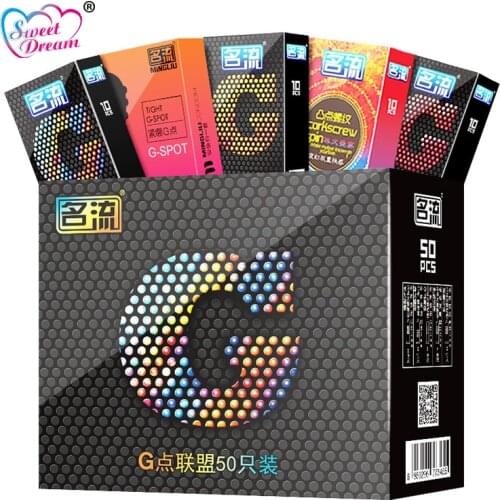 Personage Men Condoms 50 Pcs/Lot 5 Types Condoms for Men Latex Lubricated Contraception Sex Toys for Men Sex Products LF-017