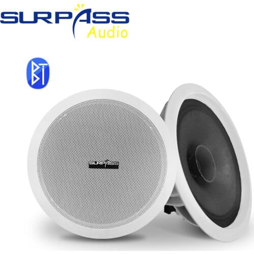 Home Audio Bluetooth Ceiling Speaker 8Ohm HiFi Stereo Sound Built-in Class-D Amplifier 10W PA System Background Music Speakers
