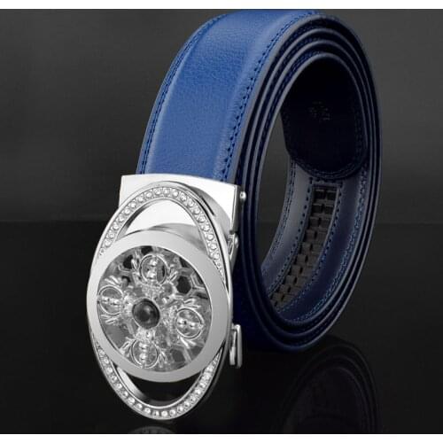 New Star Pattern Belt Mens Fashion Spiral Round Buckle Trouser Bag Luxury Brand Name Leather Designer High Quality Ceinture Hom