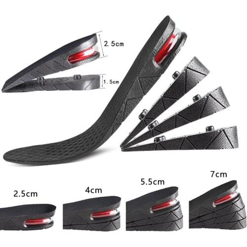 3-9cm Invisible Height Increase Insole Cushion Height Lift Adjustable Cut Shoe Heel Insert Taller Support Absorbant Foot Pad