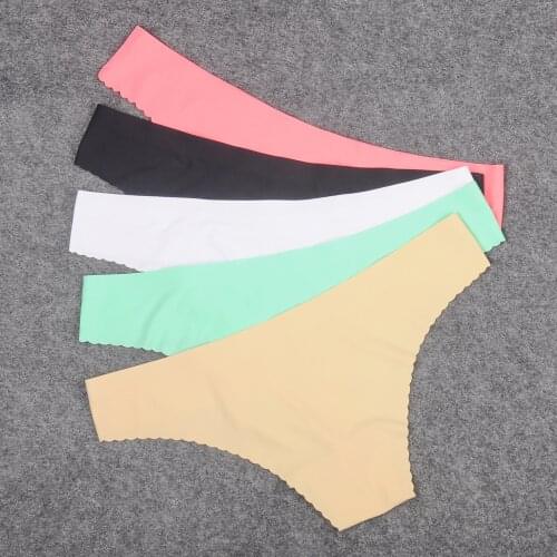 Low Waist Thong and G string panties Seamless Sexy Underwear Women Wave Cut Briefs Tanga No Line Sexy Lingeries