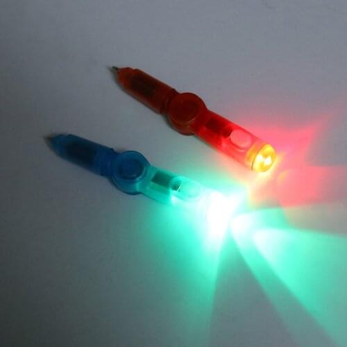 LED Colourful Luminous Spinning Pen Rolling Pen Ball Point Pen Learning Office Supplies Varied Color