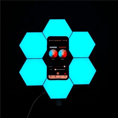 Smart USB APP Bluetooth Quantum Light Honeycomb Aisle Bedroom Background Decor Splice Light Combination Splicing LED Wall Light
