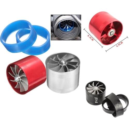 Air Intake Turbo Turbocharger Fuel Gas Saver Fan Black