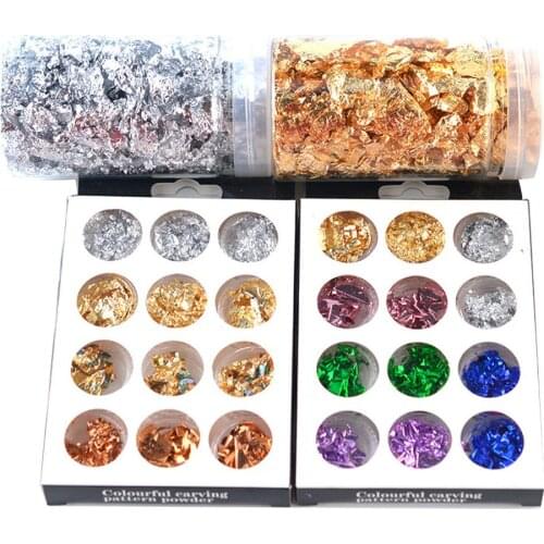 Gold/Silver Leaf Sheets Tissue Paper Gliding Sheet Gold Foil Arts Crafts Design Ceiling Line Decorative Sticker