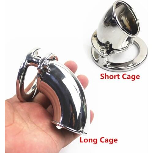 14 Sizes Stainless Steel Male Chastity Device Cage Metal Chastity Cage with Anti-Off Spike Ring Penis Ring Sex Toys for Men BB58