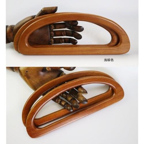 24cm Solid Wood D Shape Bags Handle Wooden Bag Handle Wooden Purse Handles DIY Bag Accessories Hardware Replacement