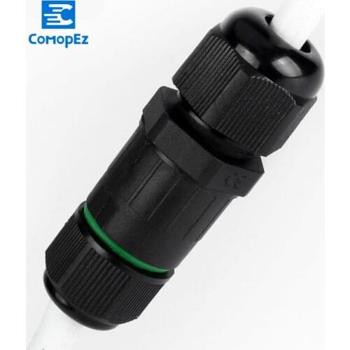3 Pin Waterproof Cable Connector IP68 for LED Light 3-7mm 250V & 10A Electrical Screw LED Outdoor Lighting Wire Connectors