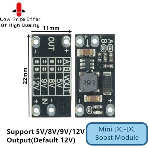 5PCS Newest Multi-function Mini Boost Module Step Up Board 5V/8V/9V/12V 1.5A LED Indicator Diy Electronic Voltage Module