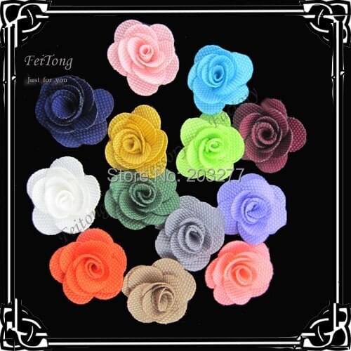 Free shipping!36pcs/lot 1INCH 6CM New Soft fabric rose flowers 13colors for your choice